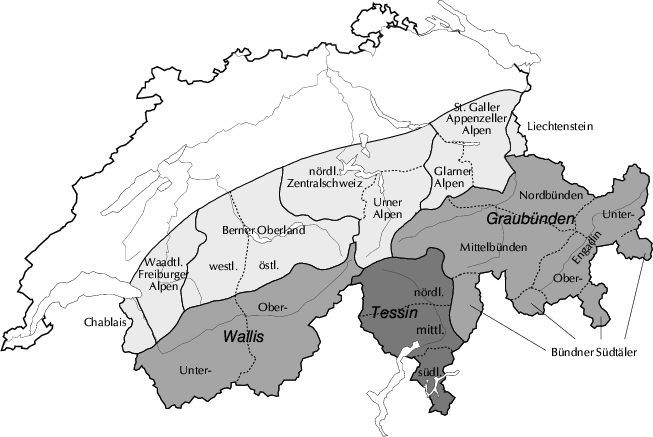 Politisch-geographische Hauptregionen