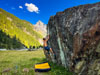 Bouldern am Maladie d'amour Block